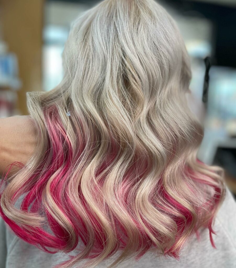 Blonde Hair Pink Underneath