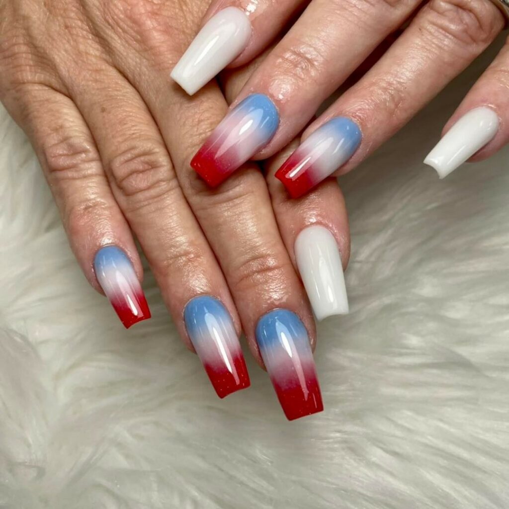 Red, White, and Blue Ombre