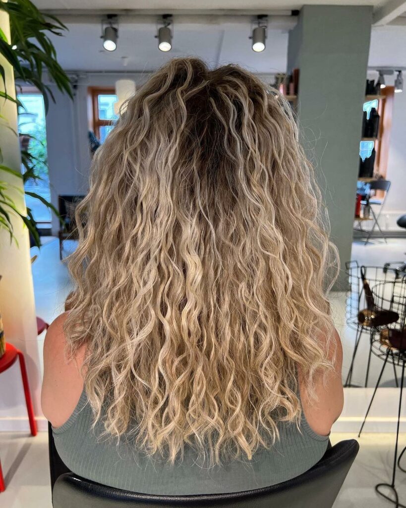 The Defined Blonde Perm