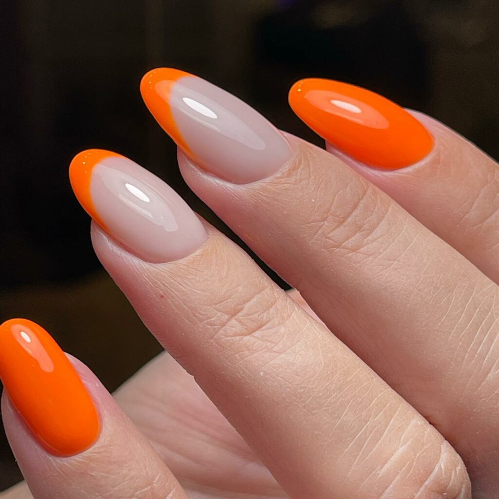 Trendy Neon Orange Tips