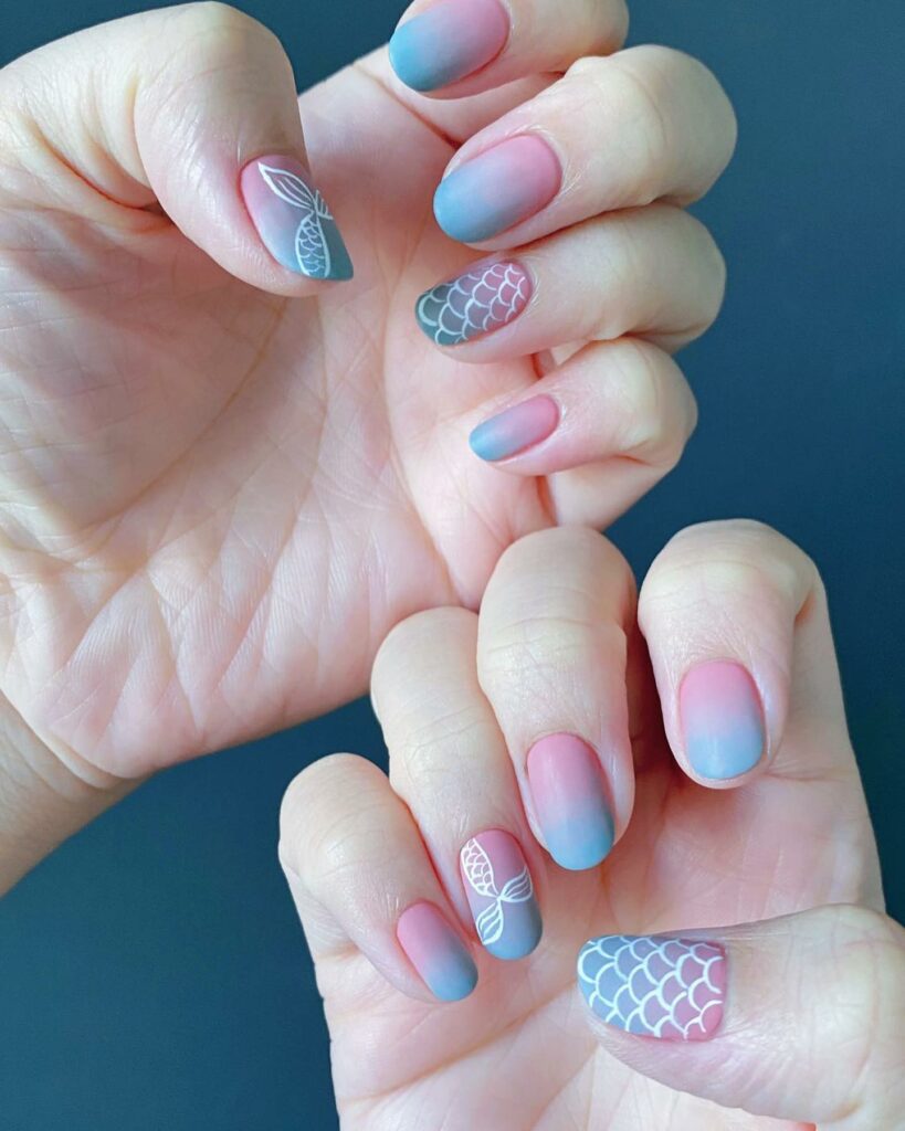 Ombre Mermaid Nails