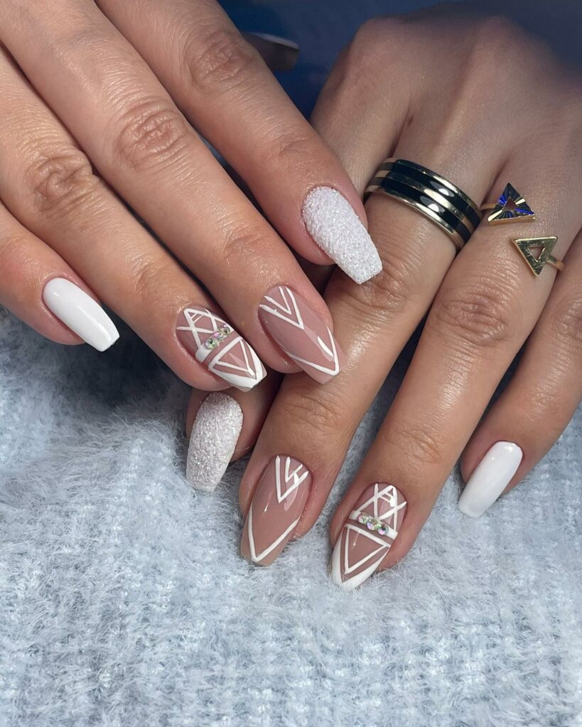 Triangles On White