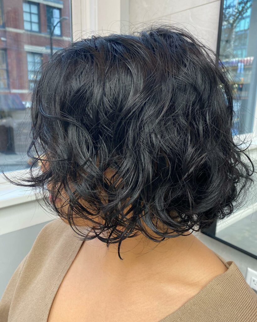 Short Soft Permed Bob