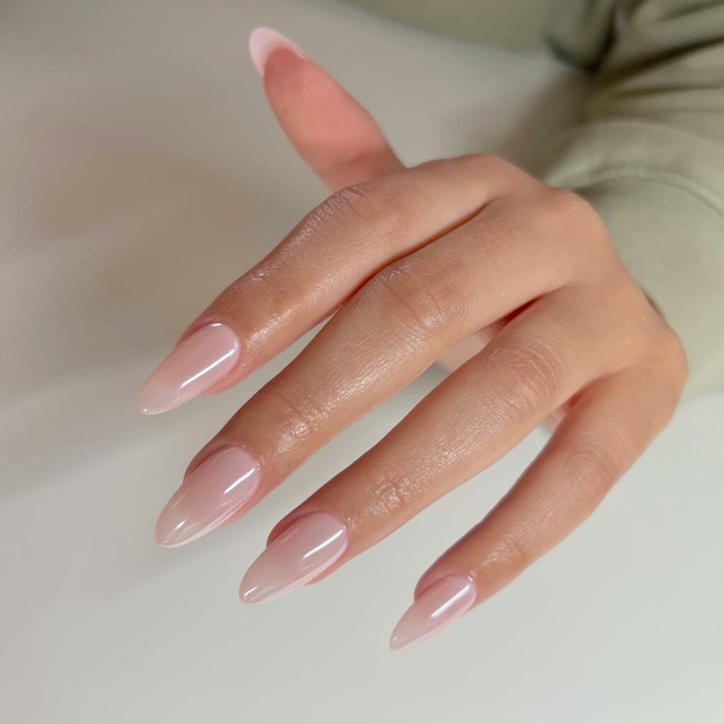 Bubble-Bath Nails On Round Tips