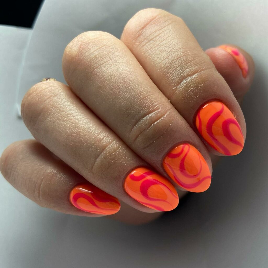 Neon-Orange Swirls For The Win