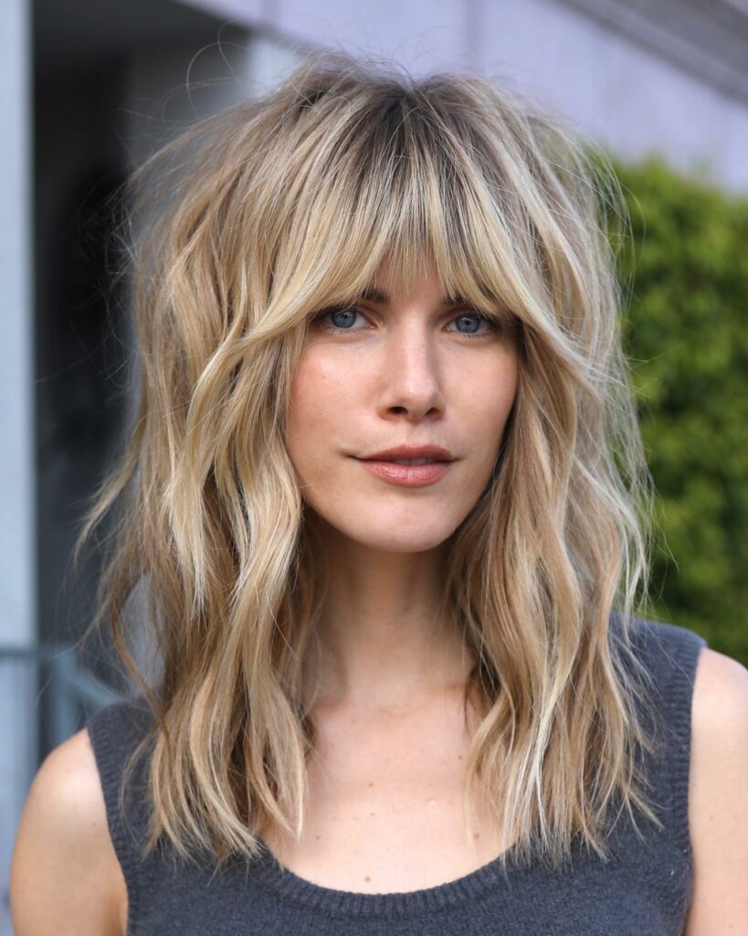 Shoulder Length Cut with Shaggy Layers