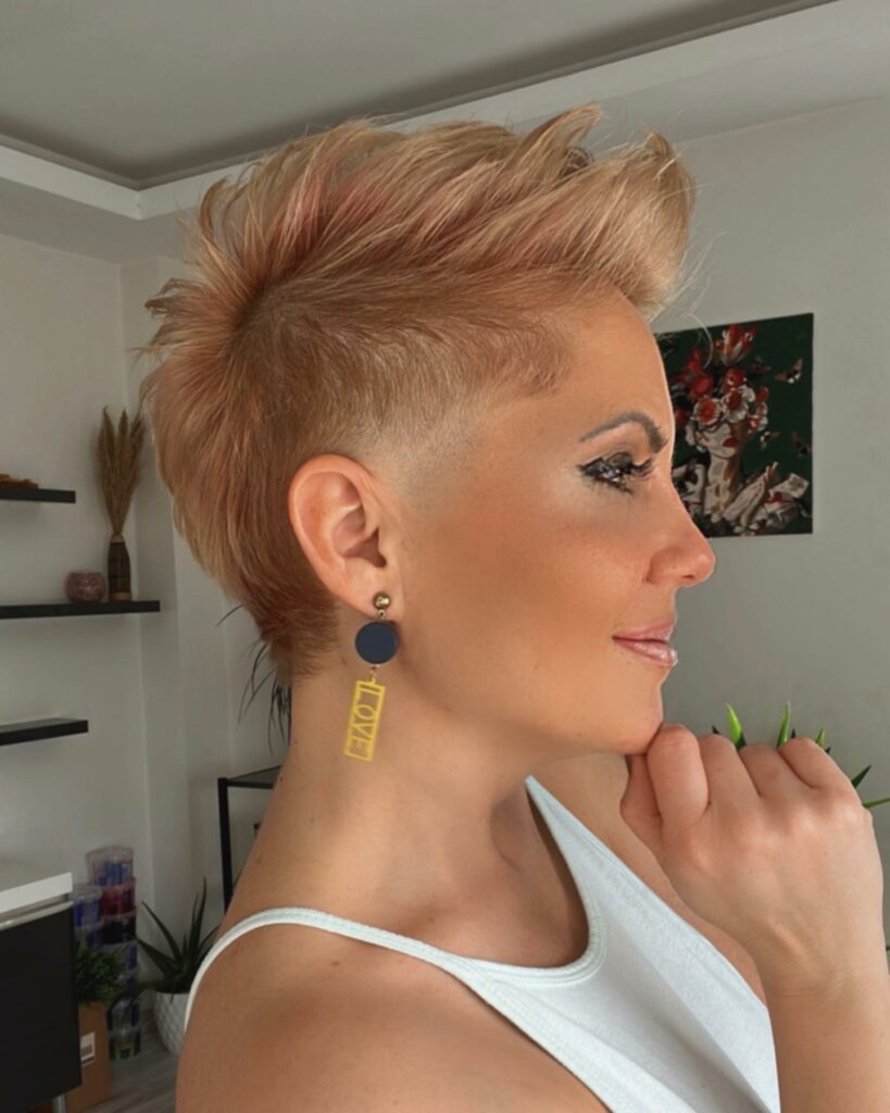 Platinum Blonde Faux Hawk