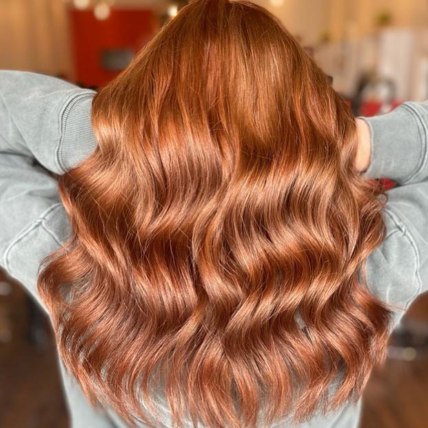Rich and Shiny Copper Red Hair Color