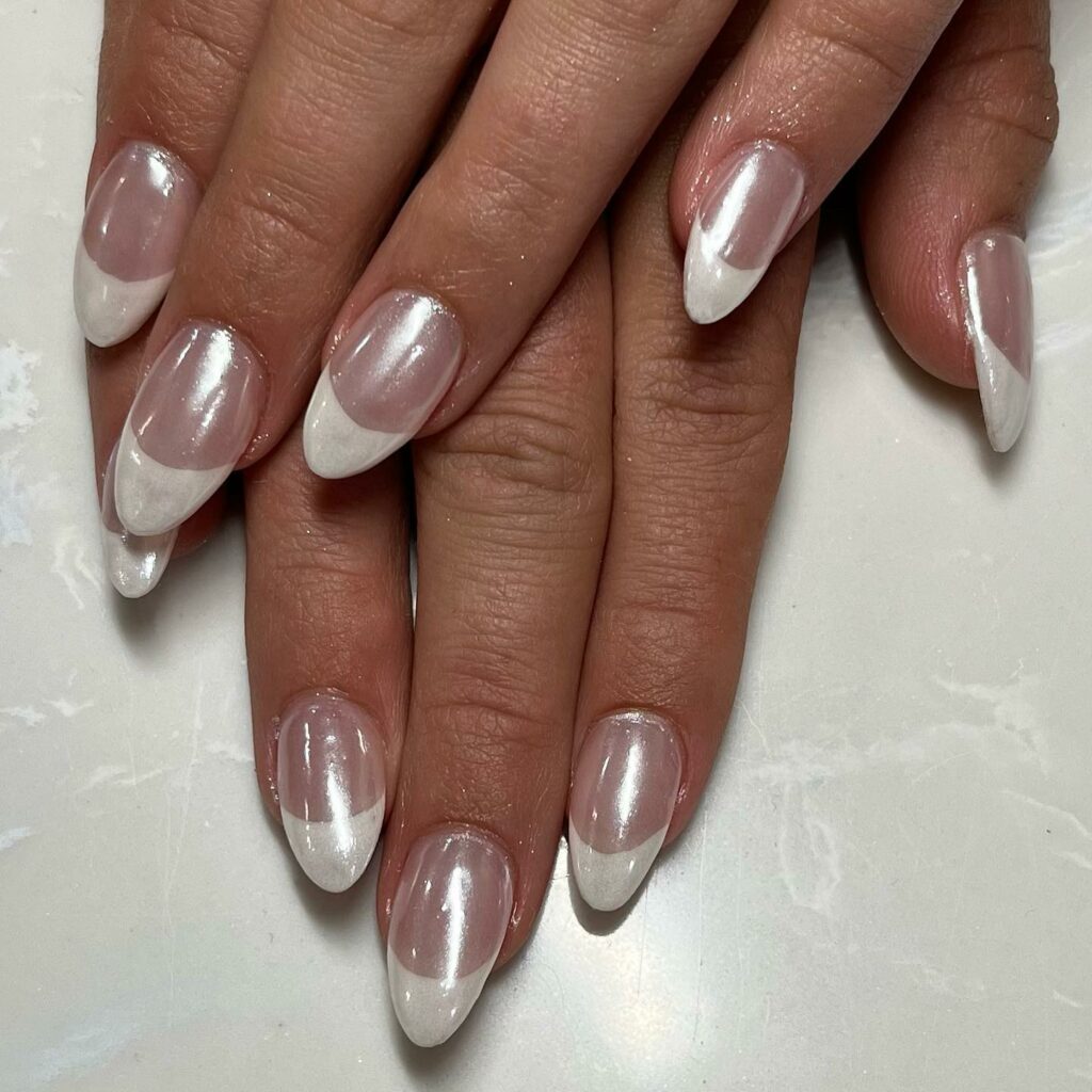 Pearly White Chrome Tips