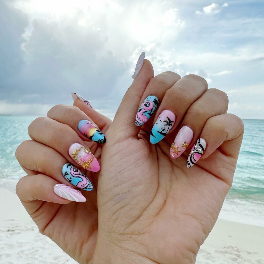 Artsy Beach Nails
