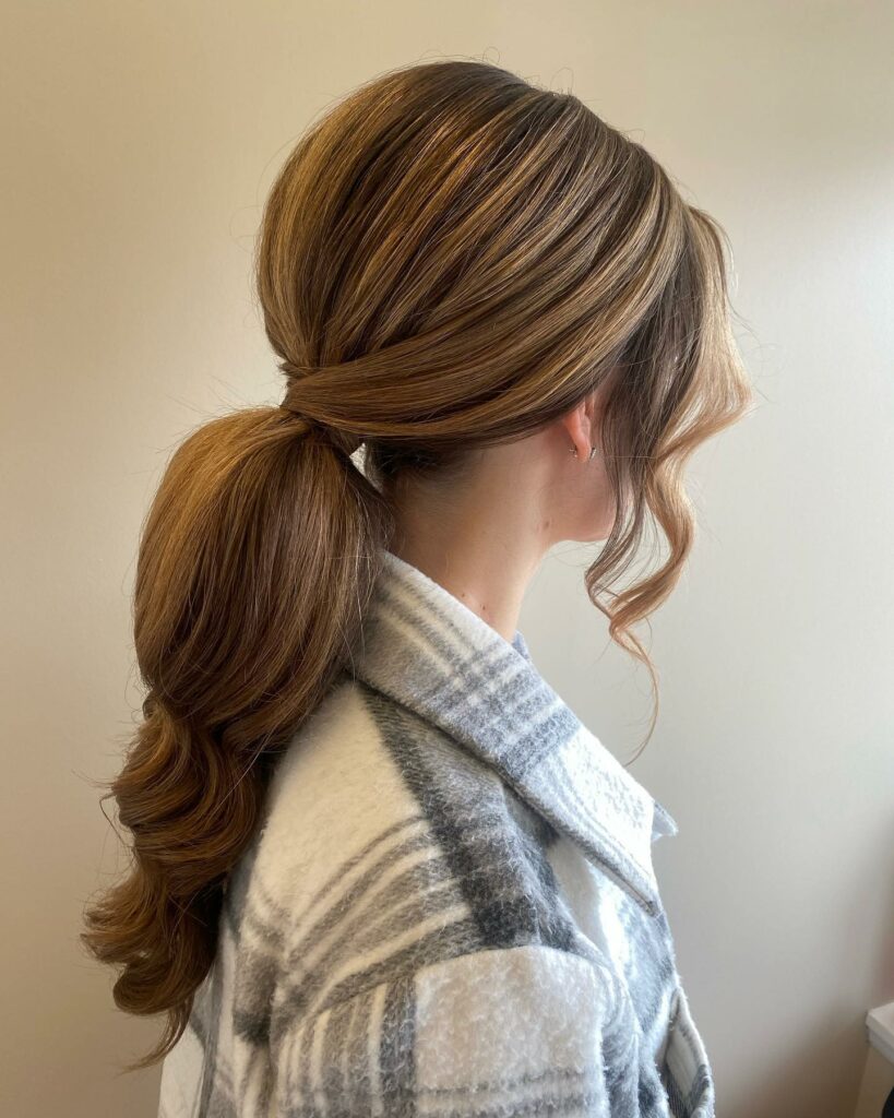 The Ideal Low Ponytail for Layered Hair