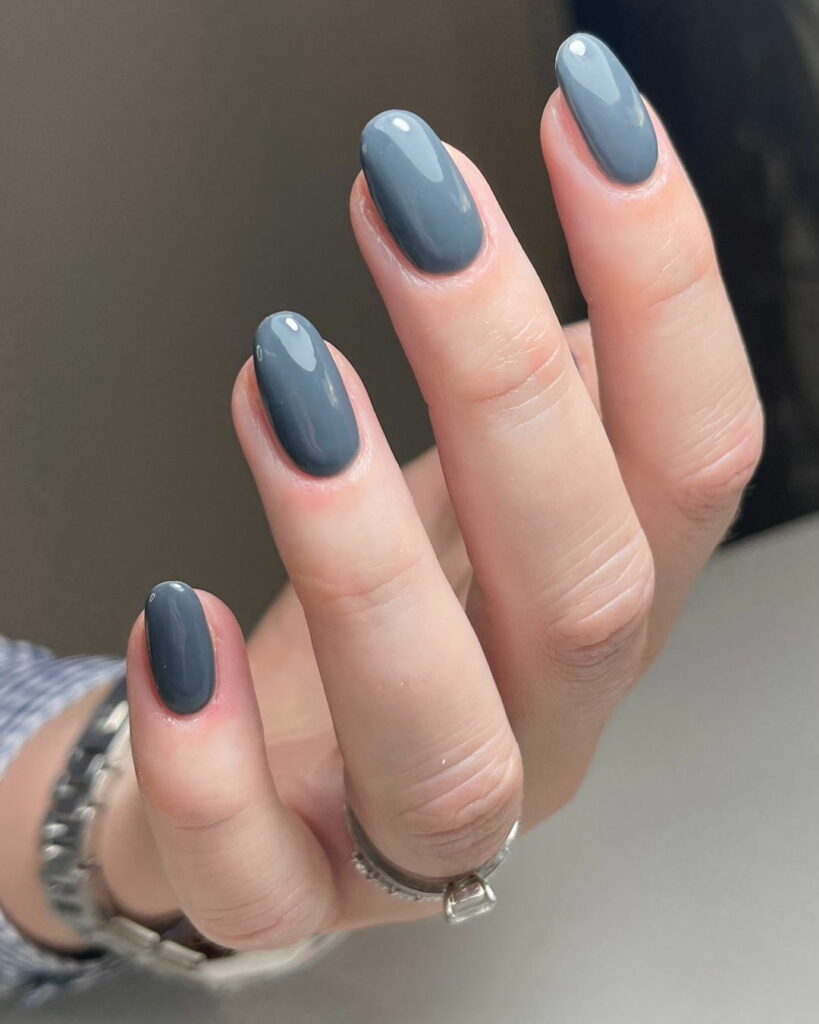 Grey Acrylic Nails