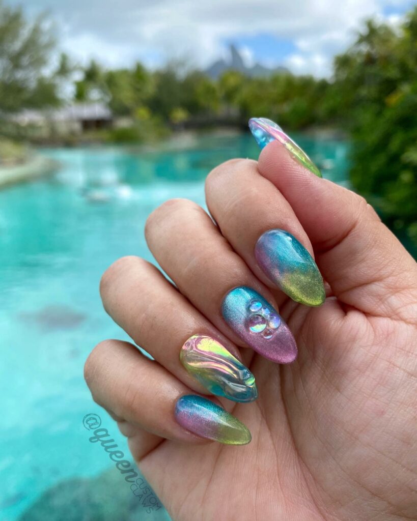 Pool Mermaid Nails