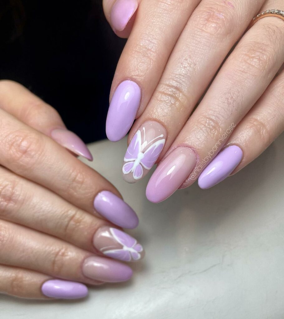 Lilac and Butterflies