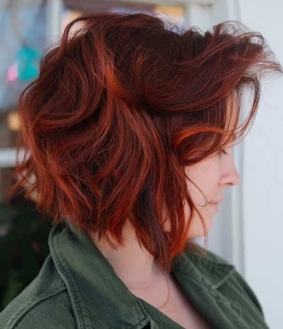  Sparkling Red Brown Highlights