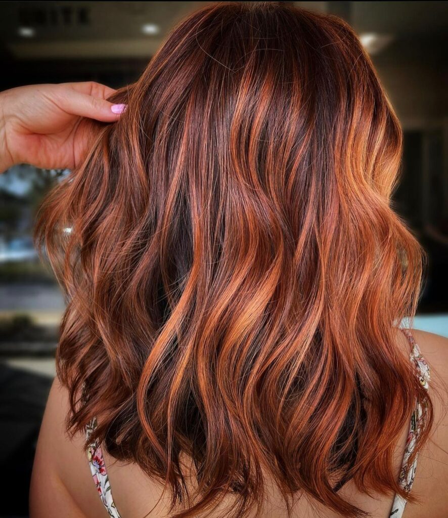 Copper Balayage with Rosewood Feel