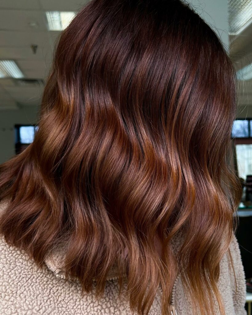 Dark Copper Hair Color with Depth