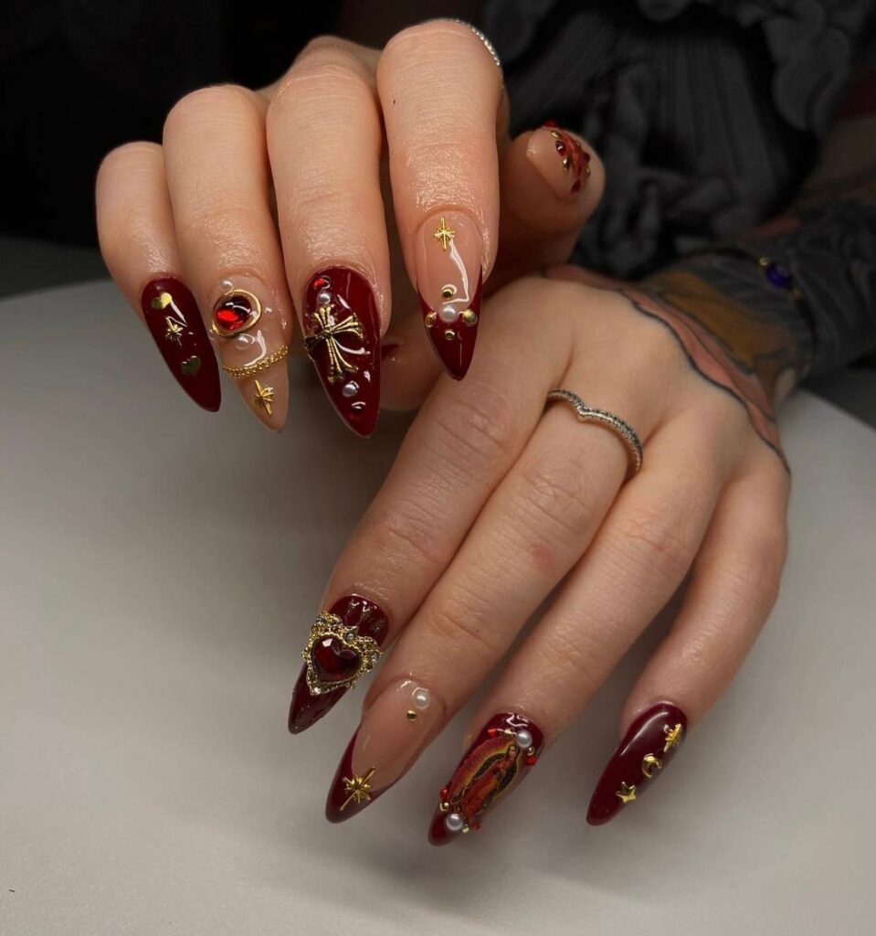 Elegant Burgundy Nails