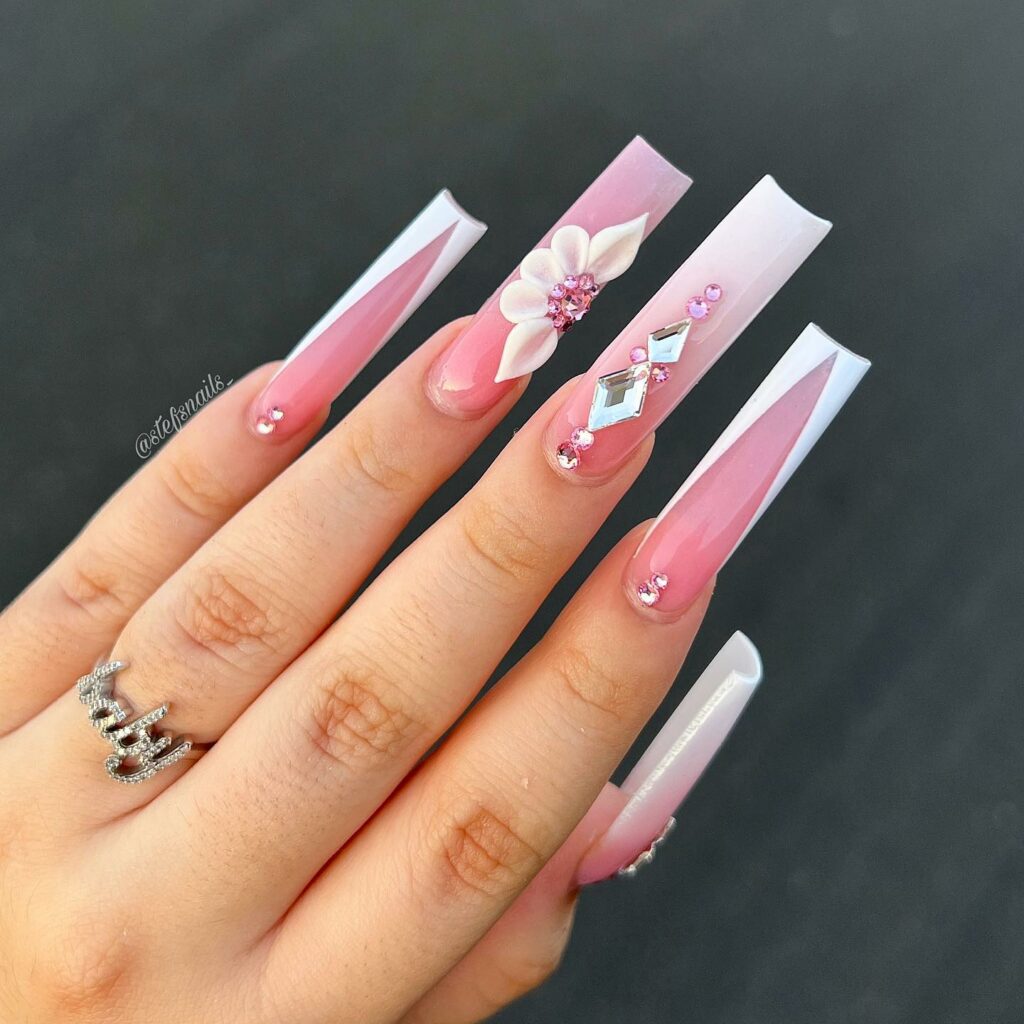 Long Nails with V Tips