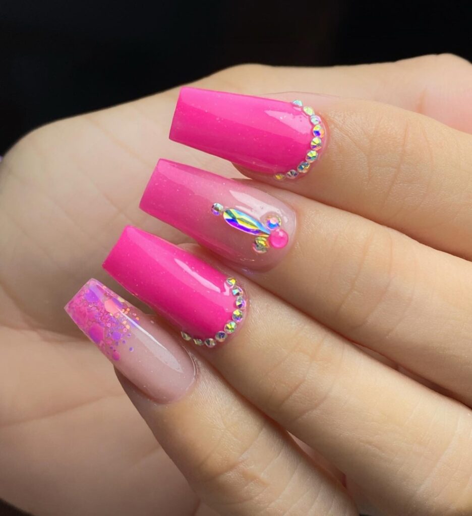 Bright Pink Nails