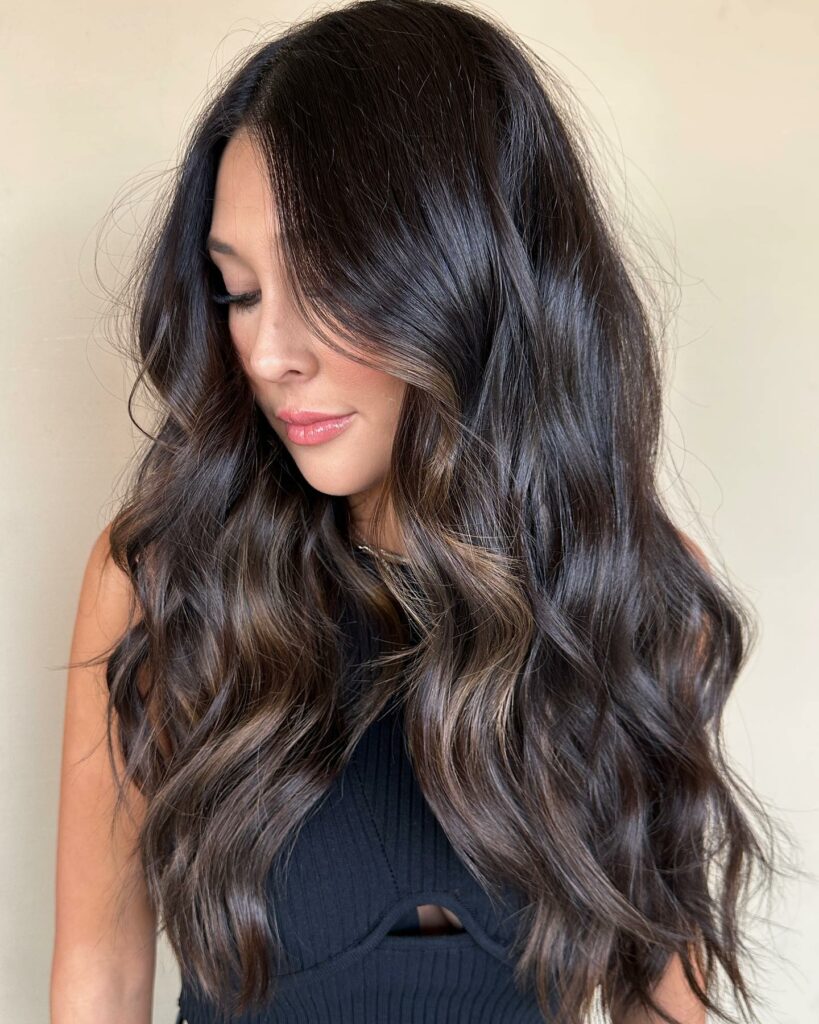 Chic Long Layered Hairstyle for Brunettes