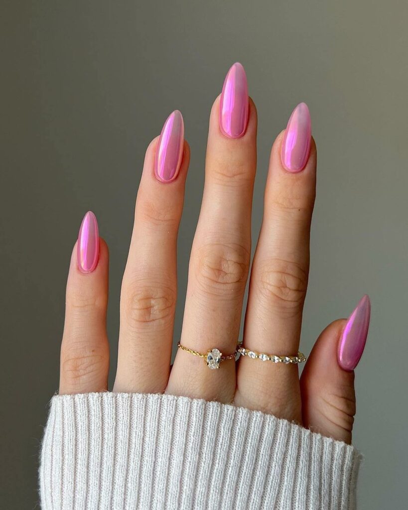 Ballet Pink Bubble Gloss Nails