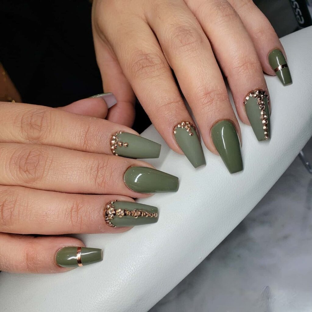 Soft and Sparkly Matte Green