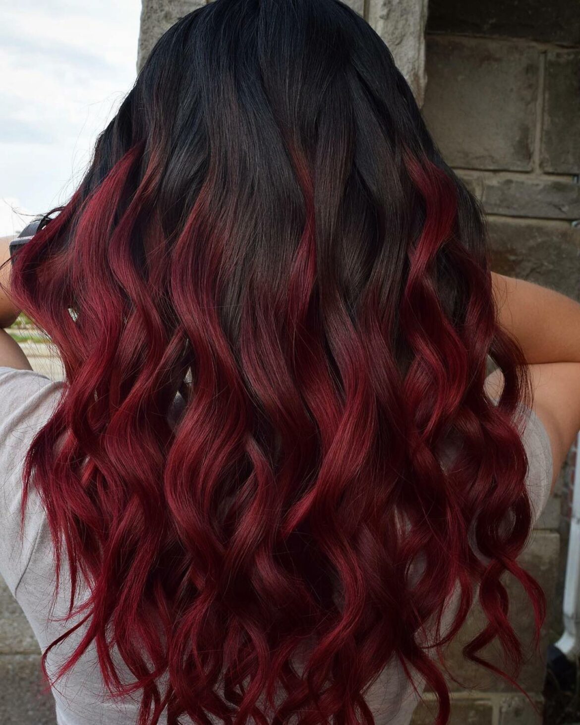 Black and Red Ombre