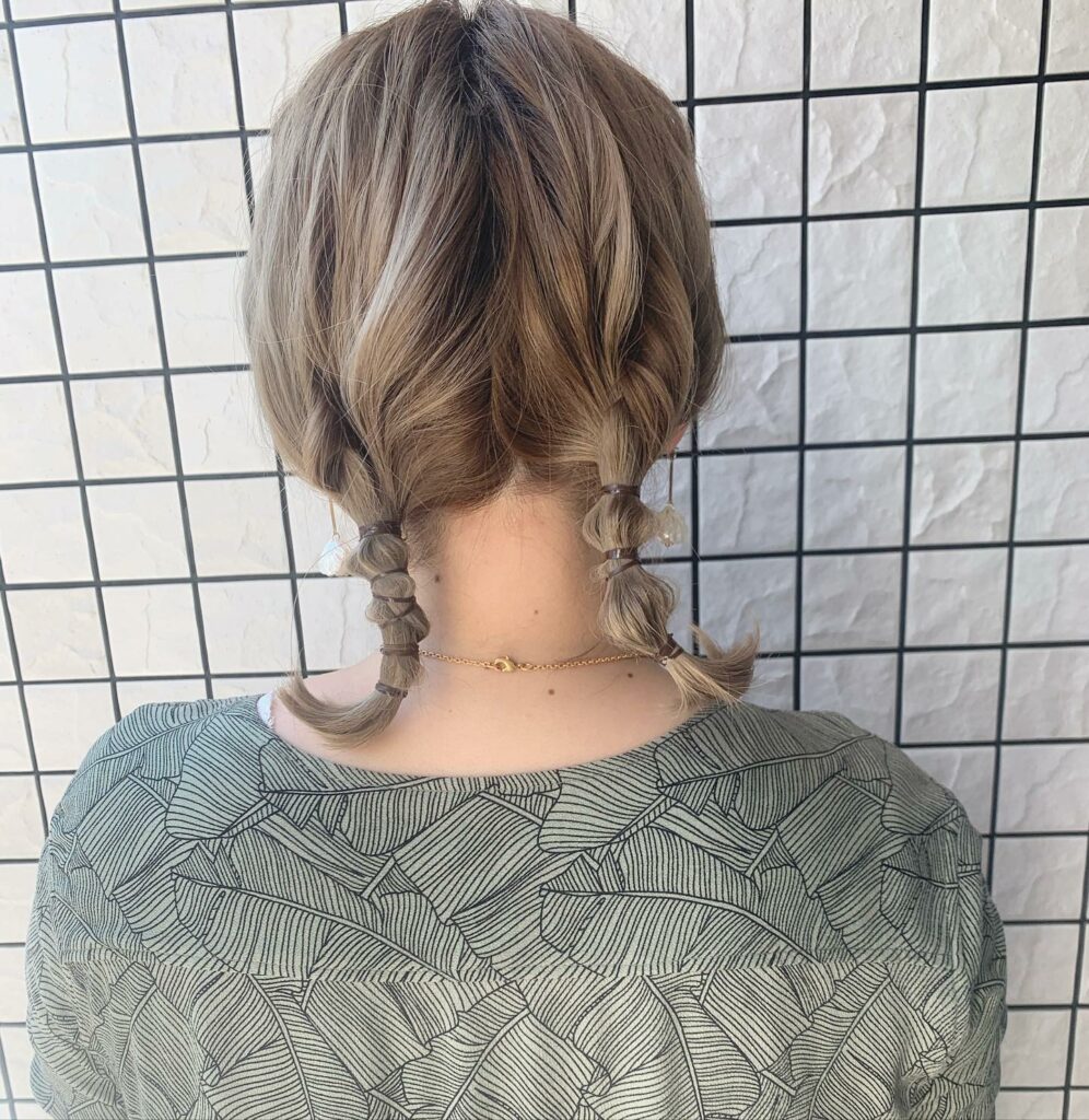 Bubble Braids with Short Hair
