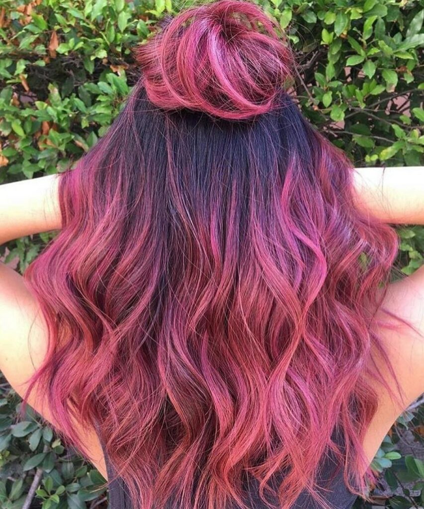 Wavy Pink Hair