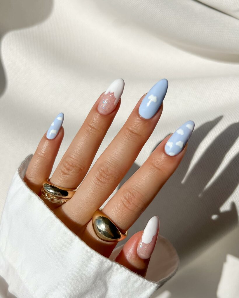 Abstract Art Cloud Nails
