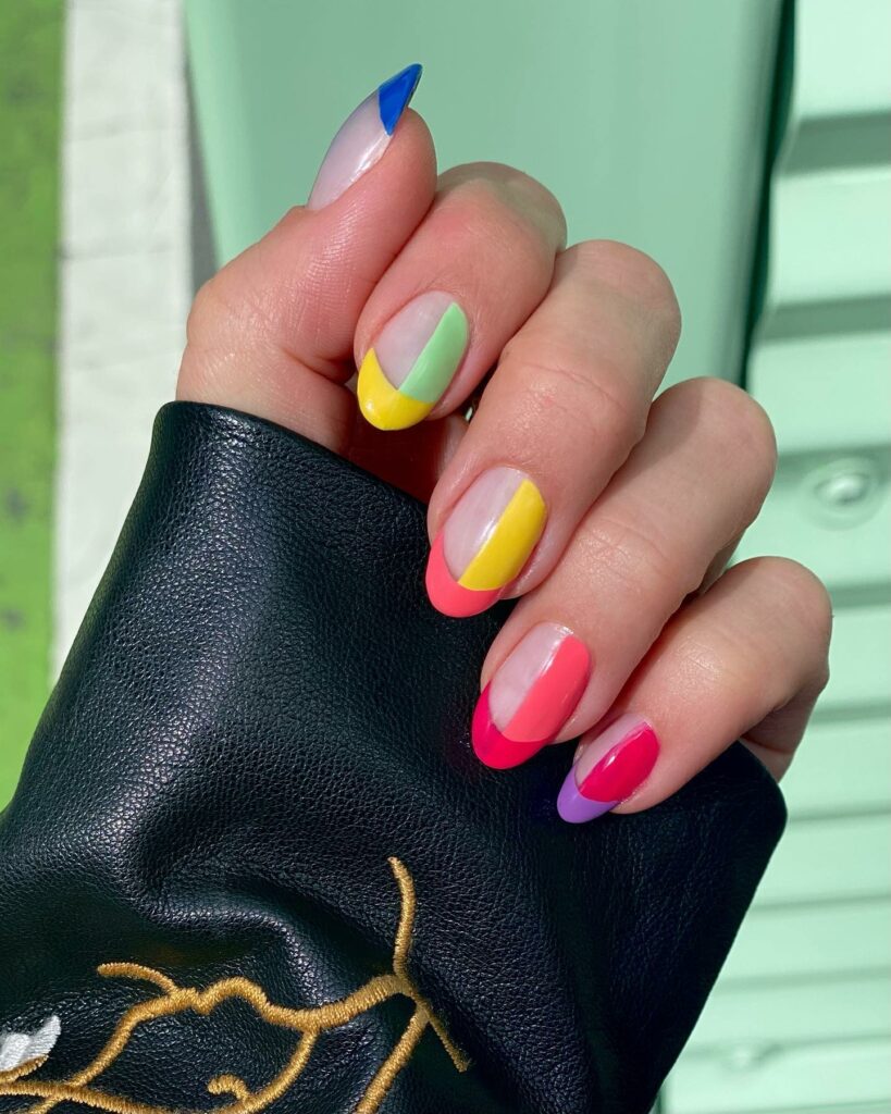 Accent Rainbow pride nails