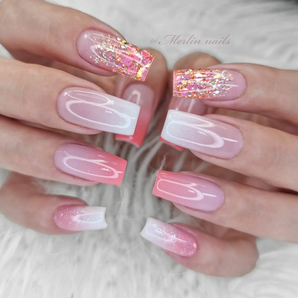 Pink Glitter Ombre
