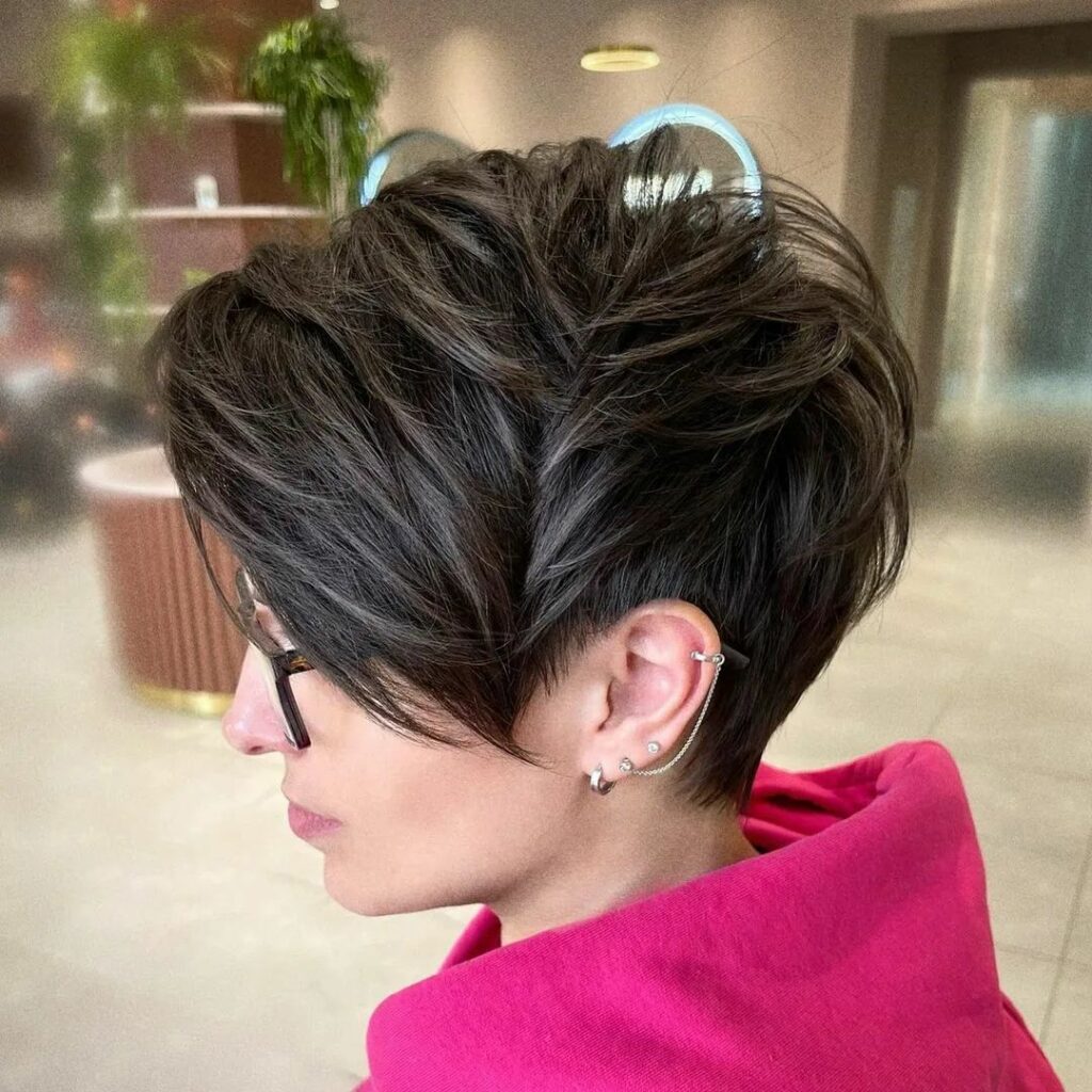 Asymmetrical Pixie With A Shaved Design