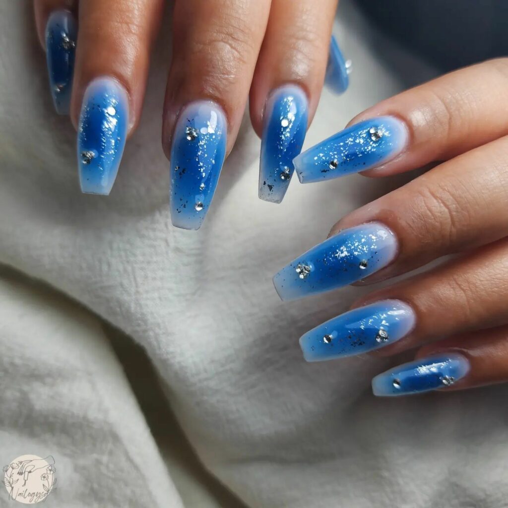 Icy Blue Glitter Ombré