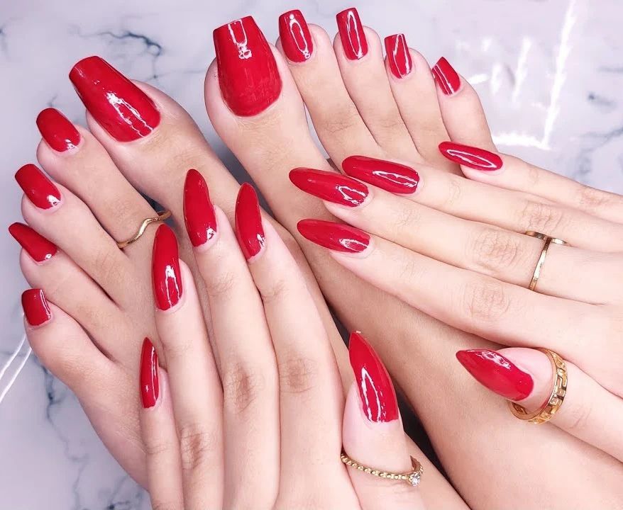 Long Red Nails