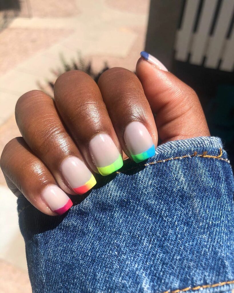 Bright French Mani