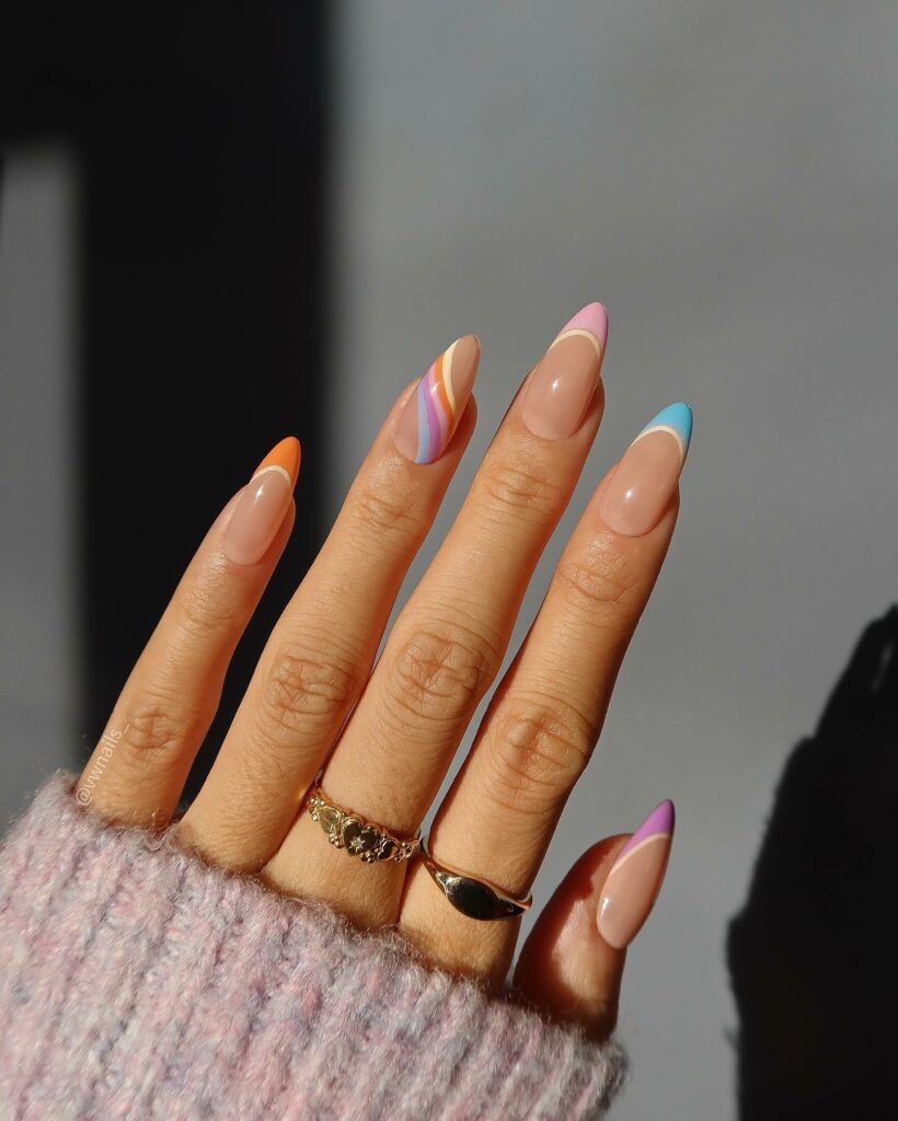 Bright Pastels pastel nails