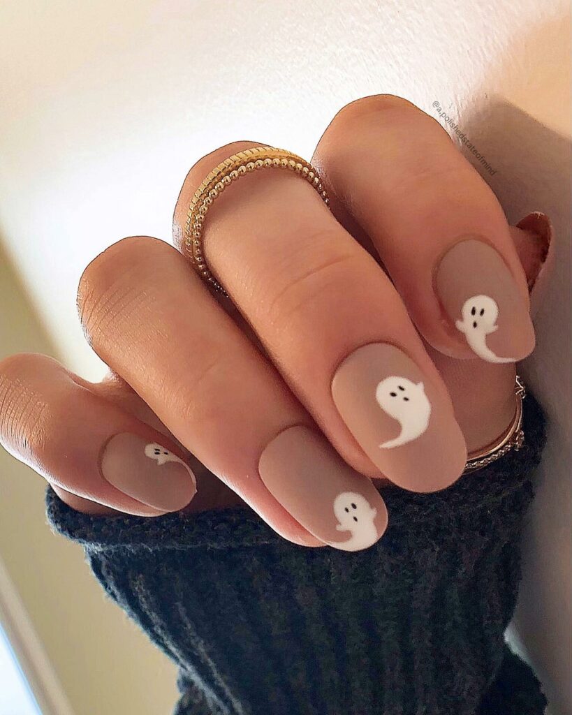 Brown Ghost Nails