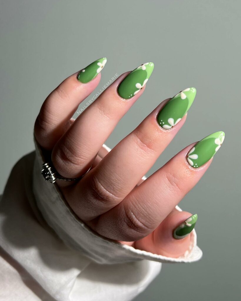 Chromatic Olive Green Nails