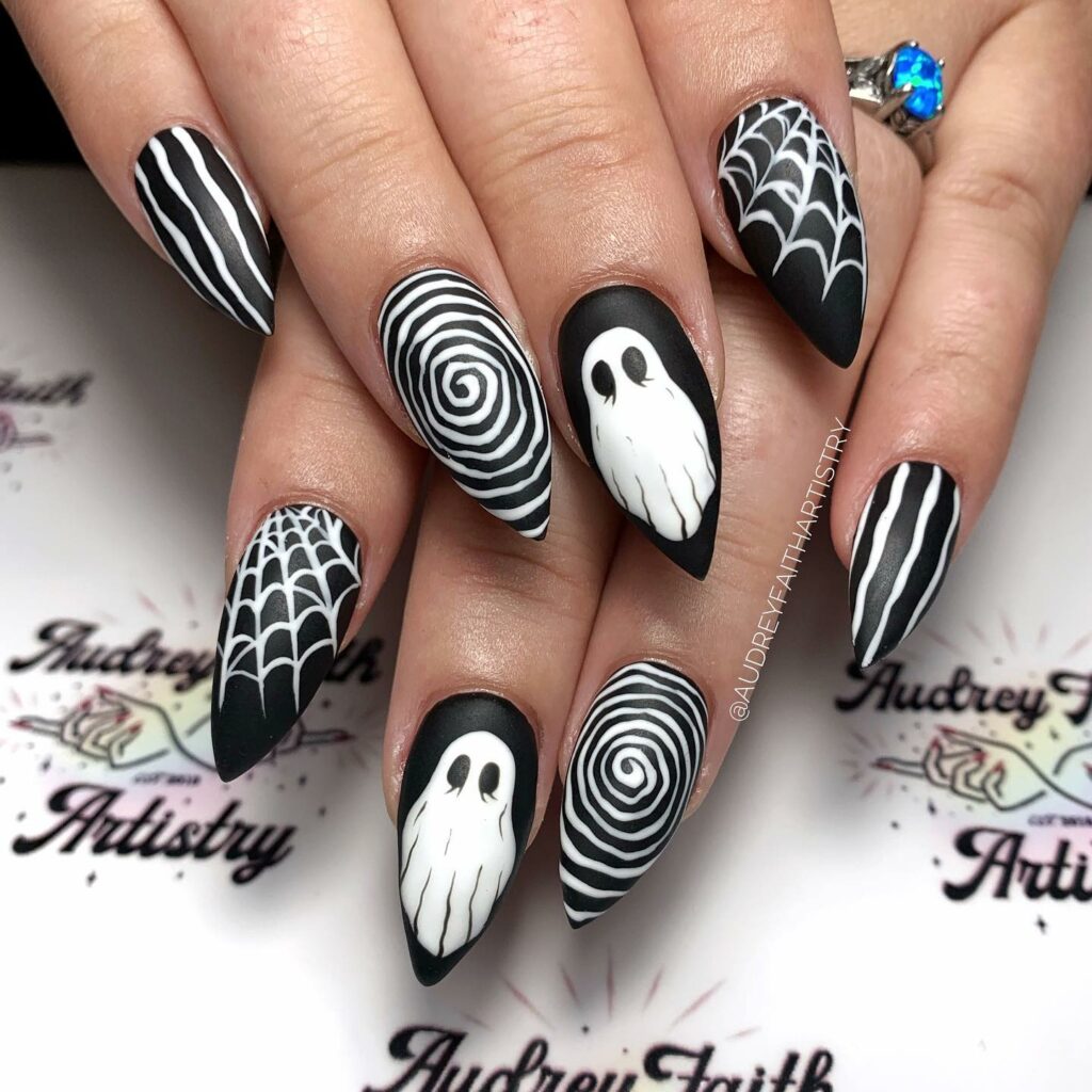 Clean and Chic Ghost Nails