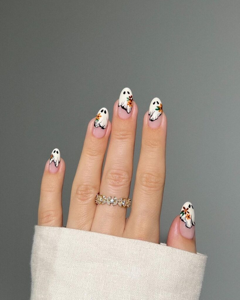 Colorful Ghost Nails