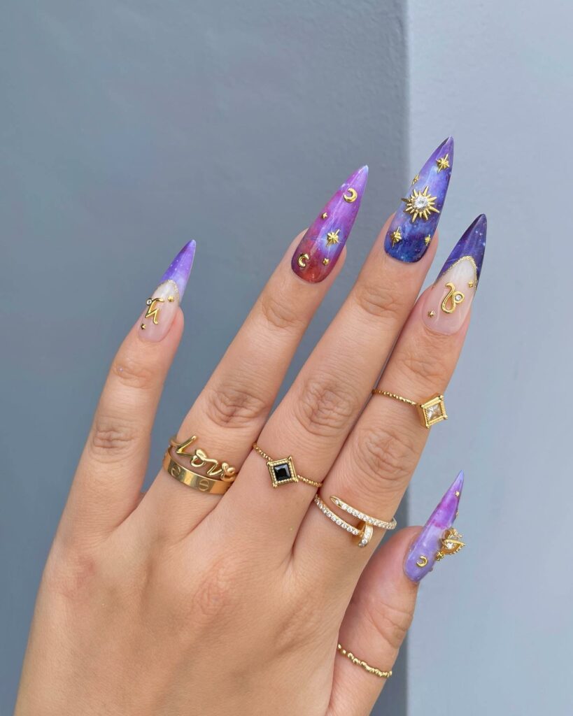 Cosmic Skies nails