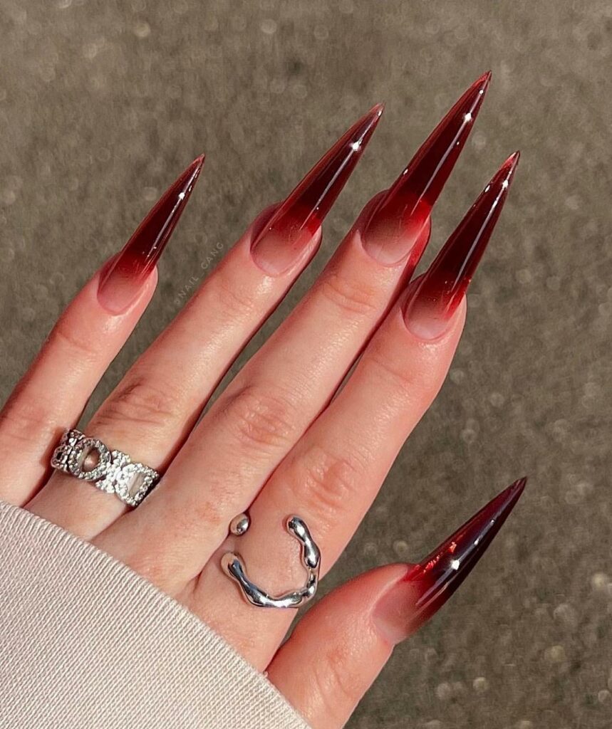 Dark red jelly ombre