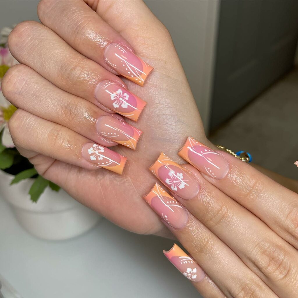 Desert Daisy nails