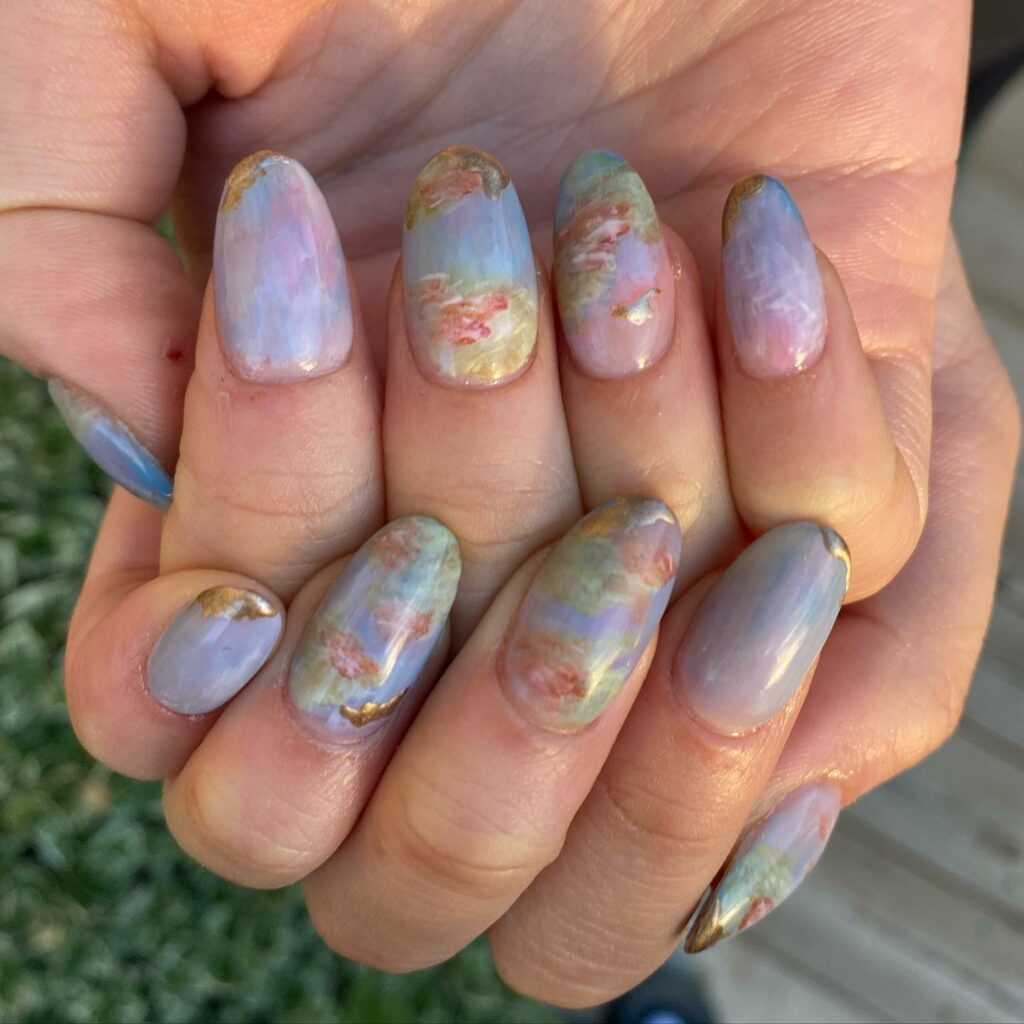 Dreamy Accents rose gold nails