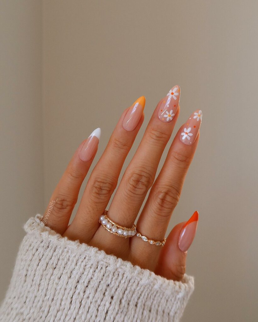 Emoji Daisy nails