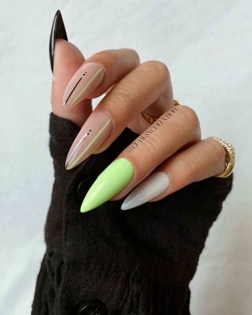 Feathered Layers nails