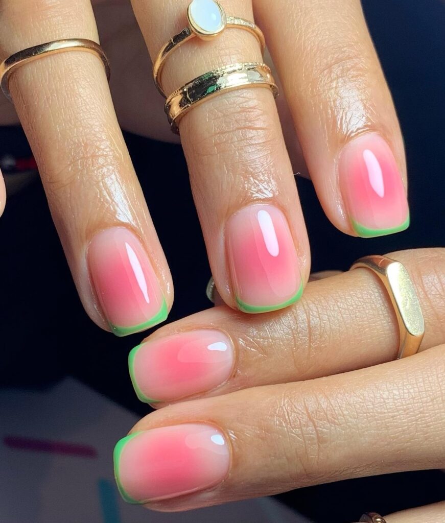 French Blush Watermelon Nails Sophistication

