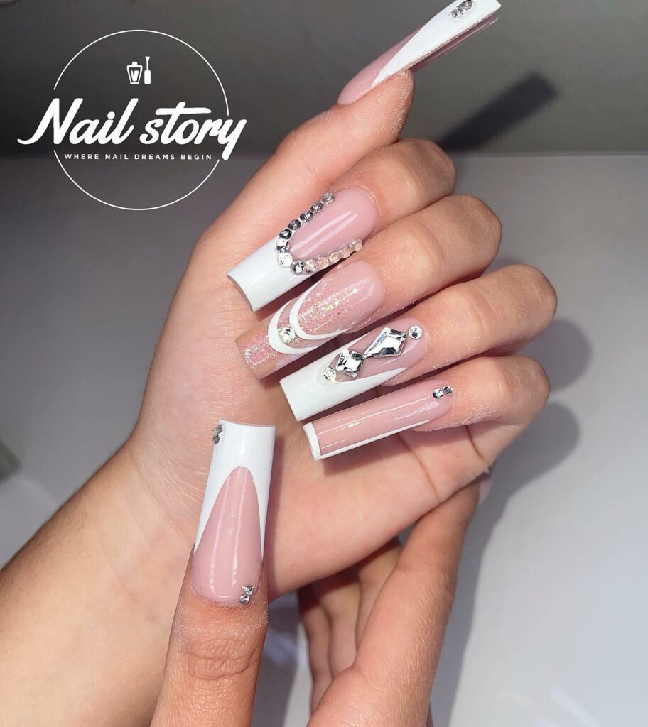 French Nude Pink Acrylic Nails